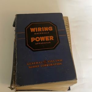 Vintage GE electric wiring materials power apparatus book